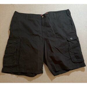 Lee DUNGAREES Shorts Mens 48 Black Cargo Pocket Straight‎ Zip Men NWOT